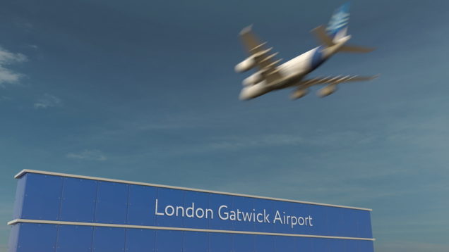 Plane over London Gatwick
